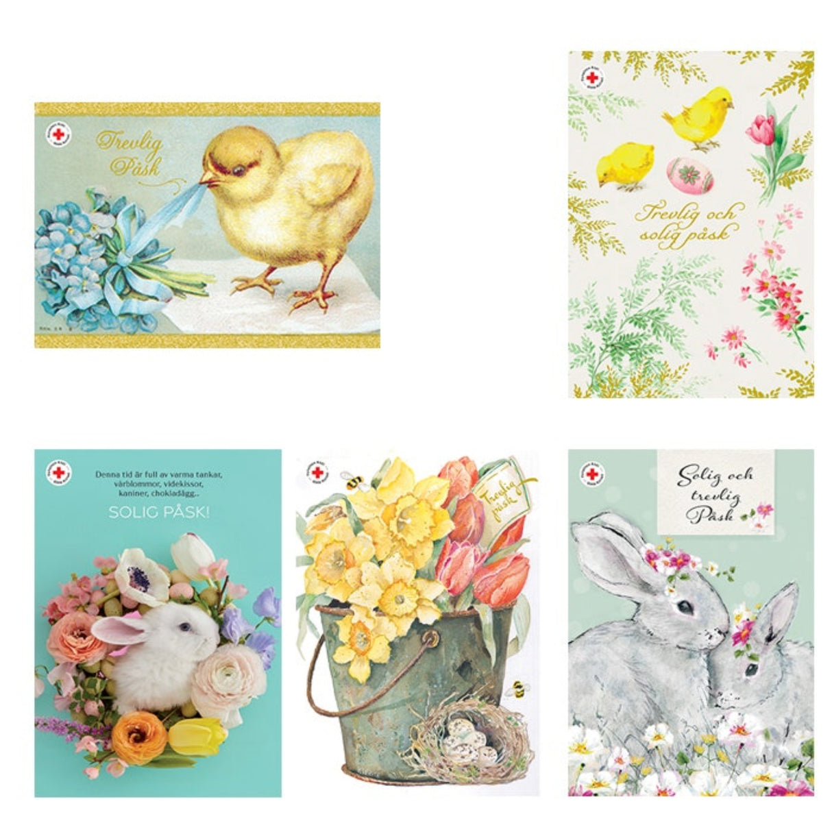 Pääsiäiskortti, 5 kpl/pakkaus PMM, RUOTSI
