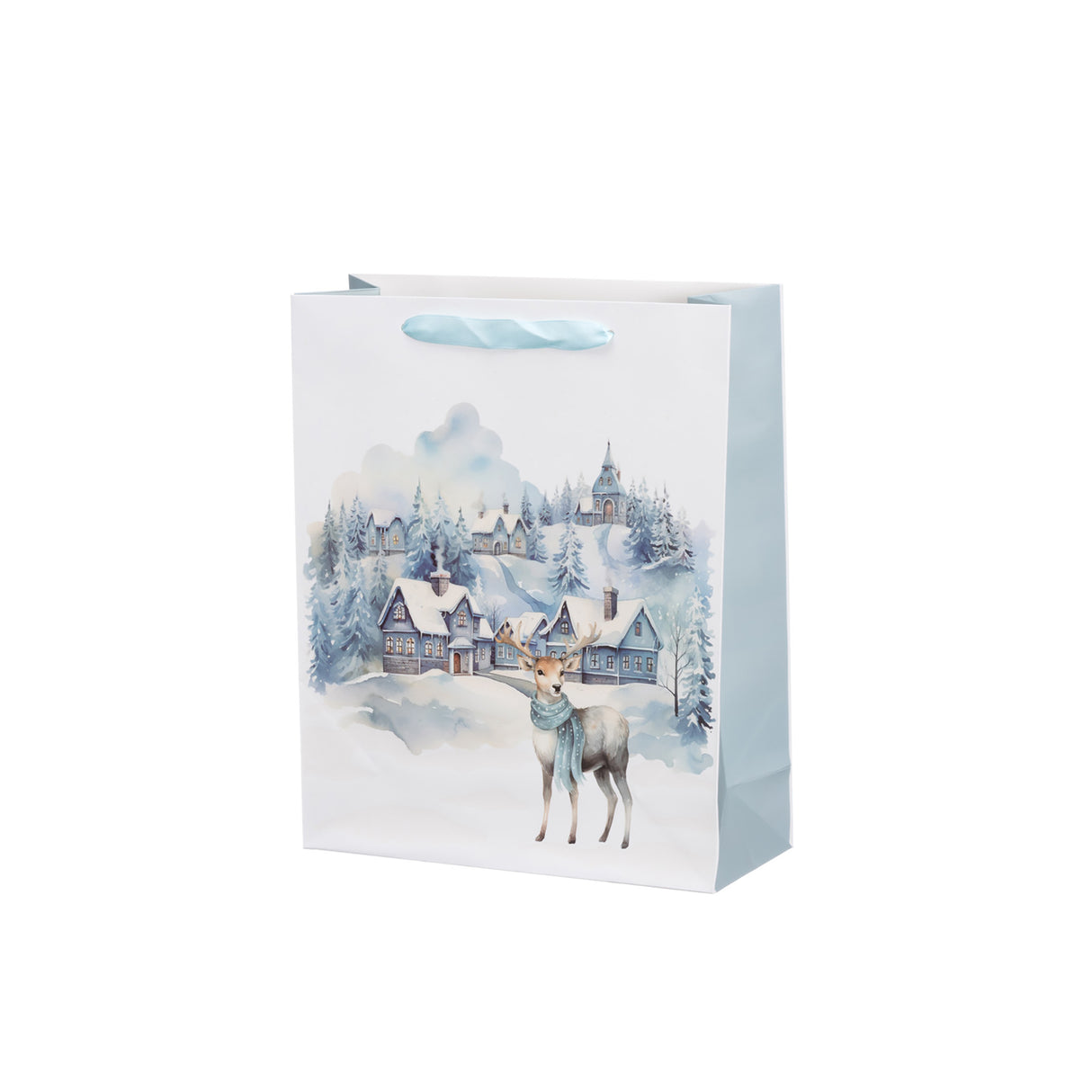 Jouluinen lahjakassi koko M, useita kuva-aiheita