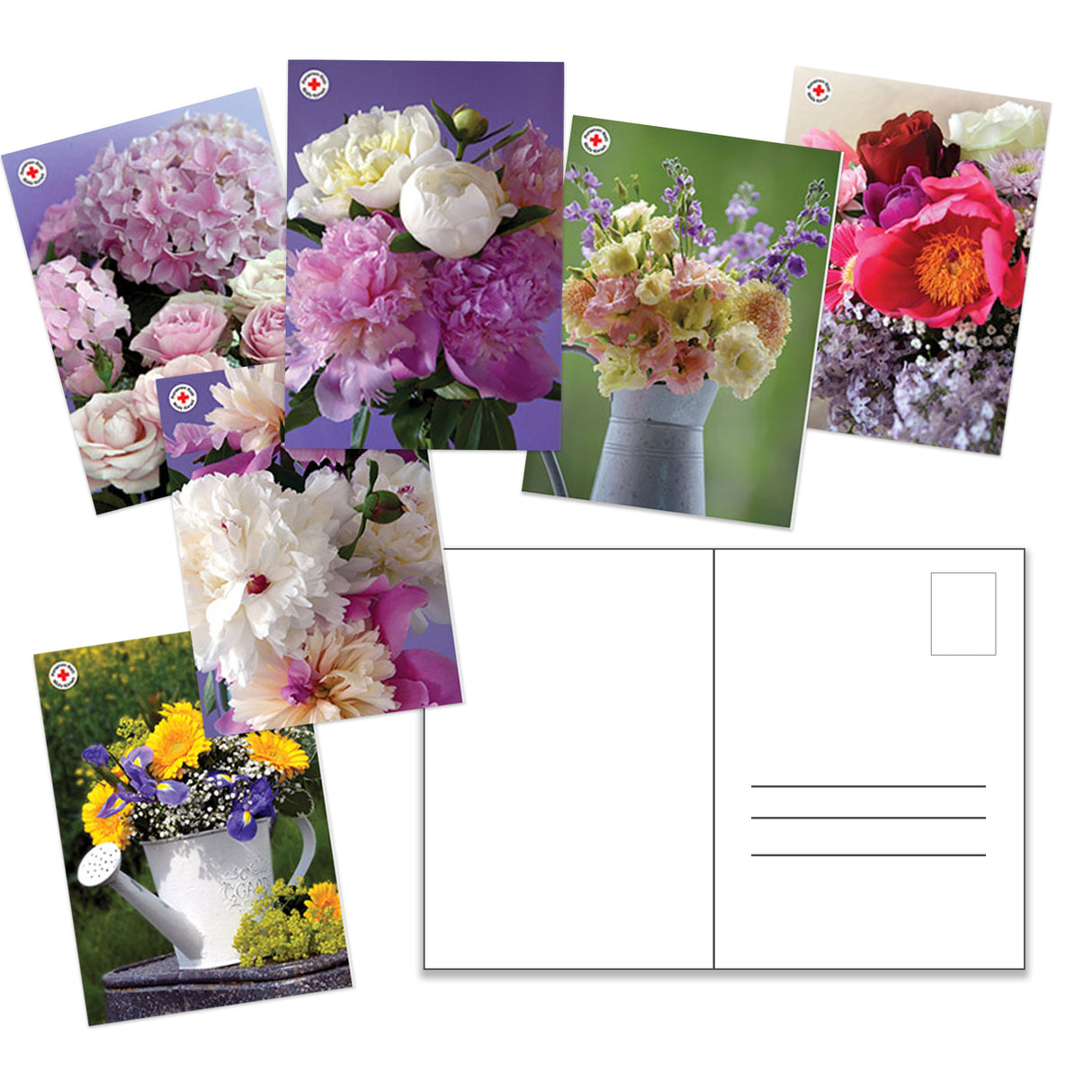Kortförpackning Blommor, 6 kort