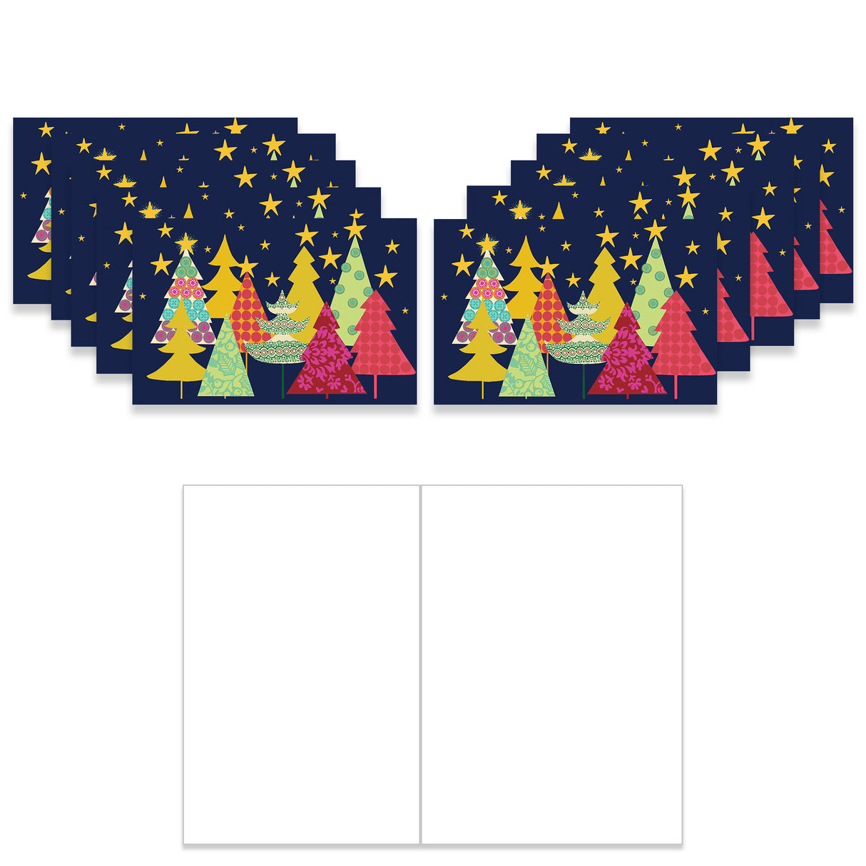 Joulukortti Kuosikuuset, 10 kpl blanco