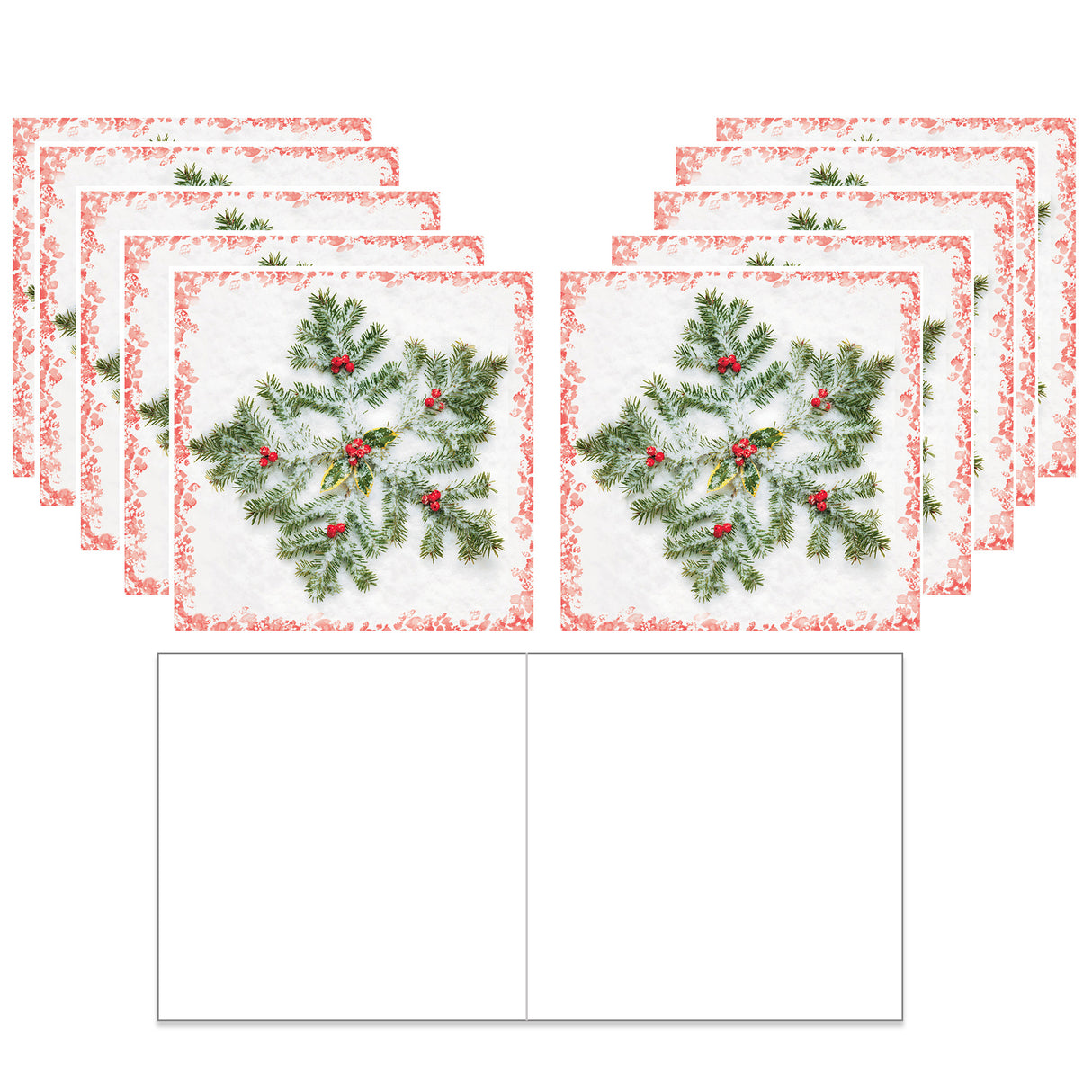 Julkort Stjärna av grankotte 10 st utan text