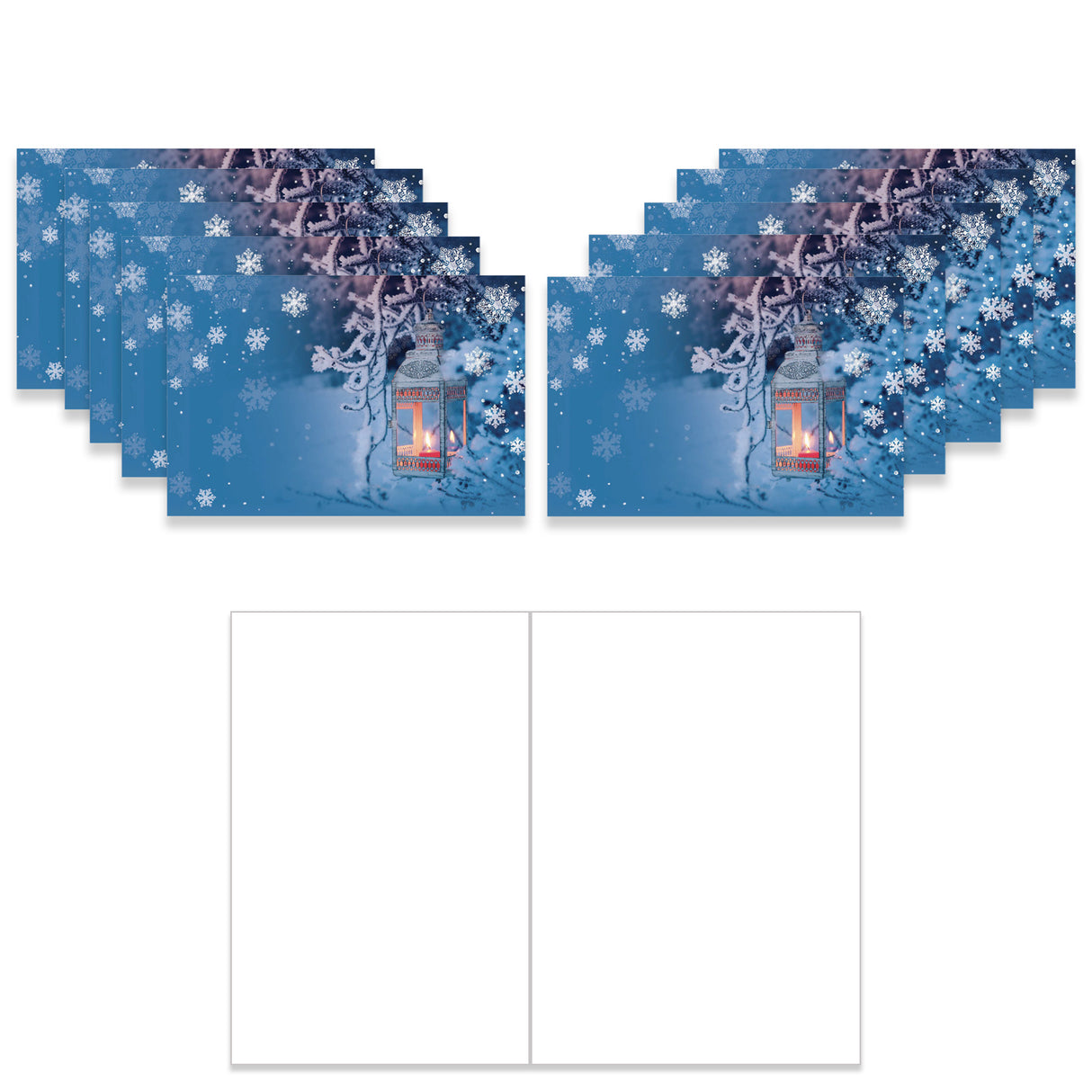 Joulukortti Illan hämärässä, 10 kpl blanco