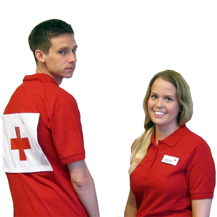 Ensiapuryhmäläisen pikee-paita ladyfit, punainen