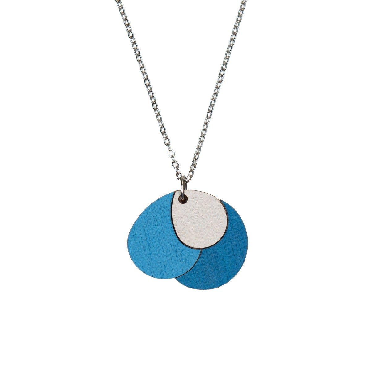 Huoma halsband, blått med silverfärgade delar