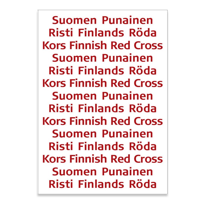 Kansio Suomen Punainen Risti, leveys 3,5 cm