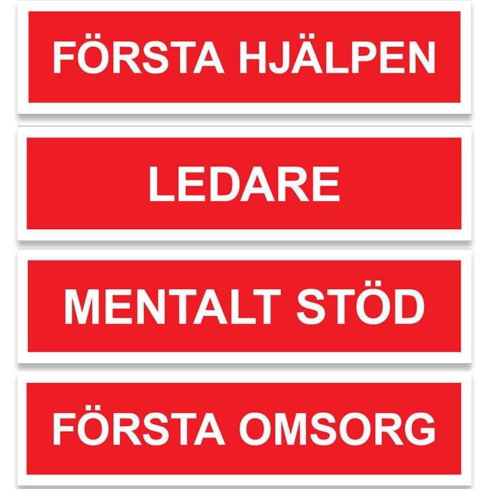 Ruotsinkieliset rintamerkit toimintaryhmille