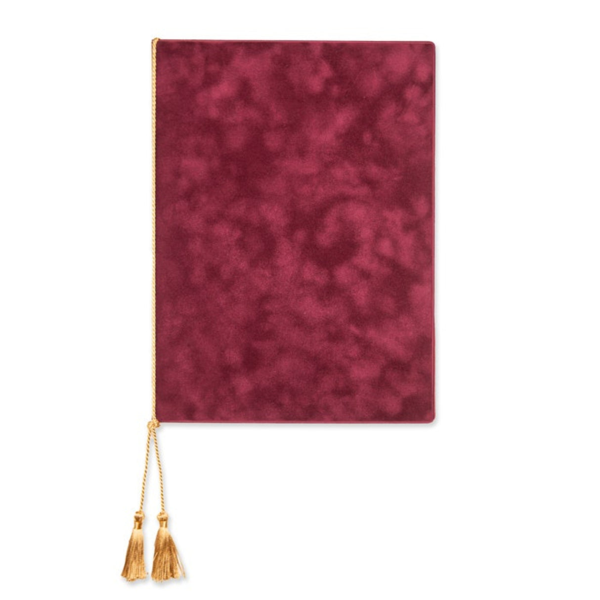 Tekstattu adressi punaisilla samettikansilla