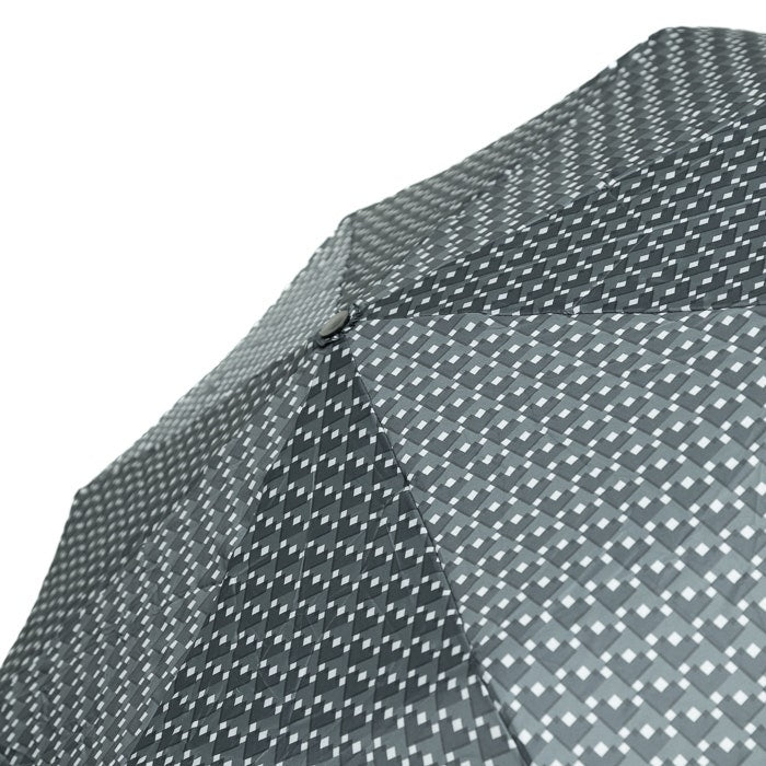 Heijastava sateenvarjo Suoja, musta Avun askel -kuosi