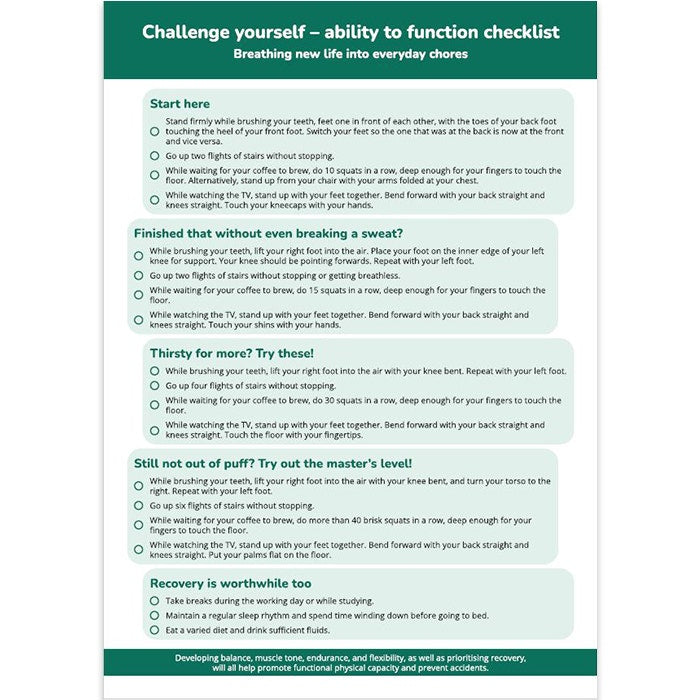 Fyysisen toimintakyvyn tarkistuslista