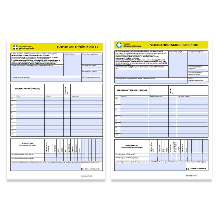 Vapepa-toimintaryhmän kortti