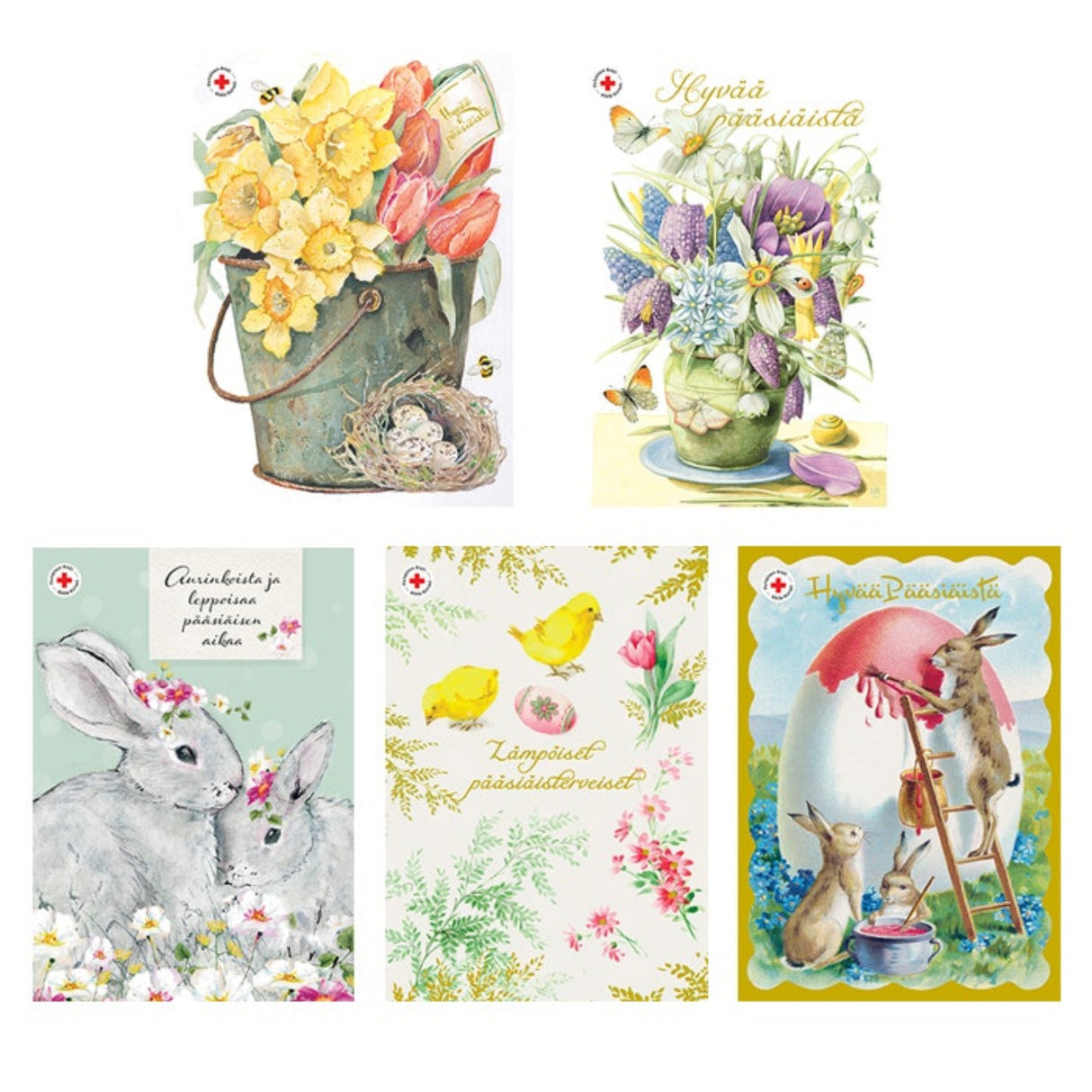 Pääsiäiskortti, 5 kpl/pakkaus PMM