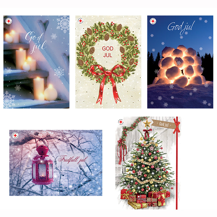 Julpostkortförpackning utan porto