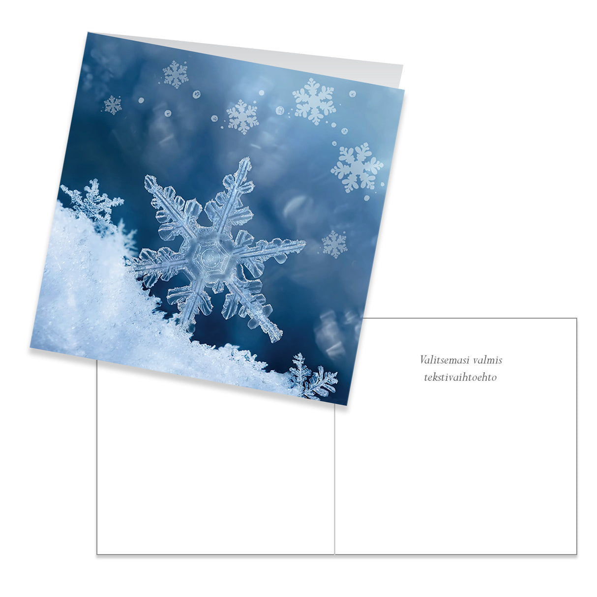 Vikt julkort, snöflinga