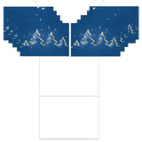 Joulukorttinippu 10 kpl Kimallekuuset tekstitön