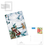 Julpostkort Barn och skogens djur