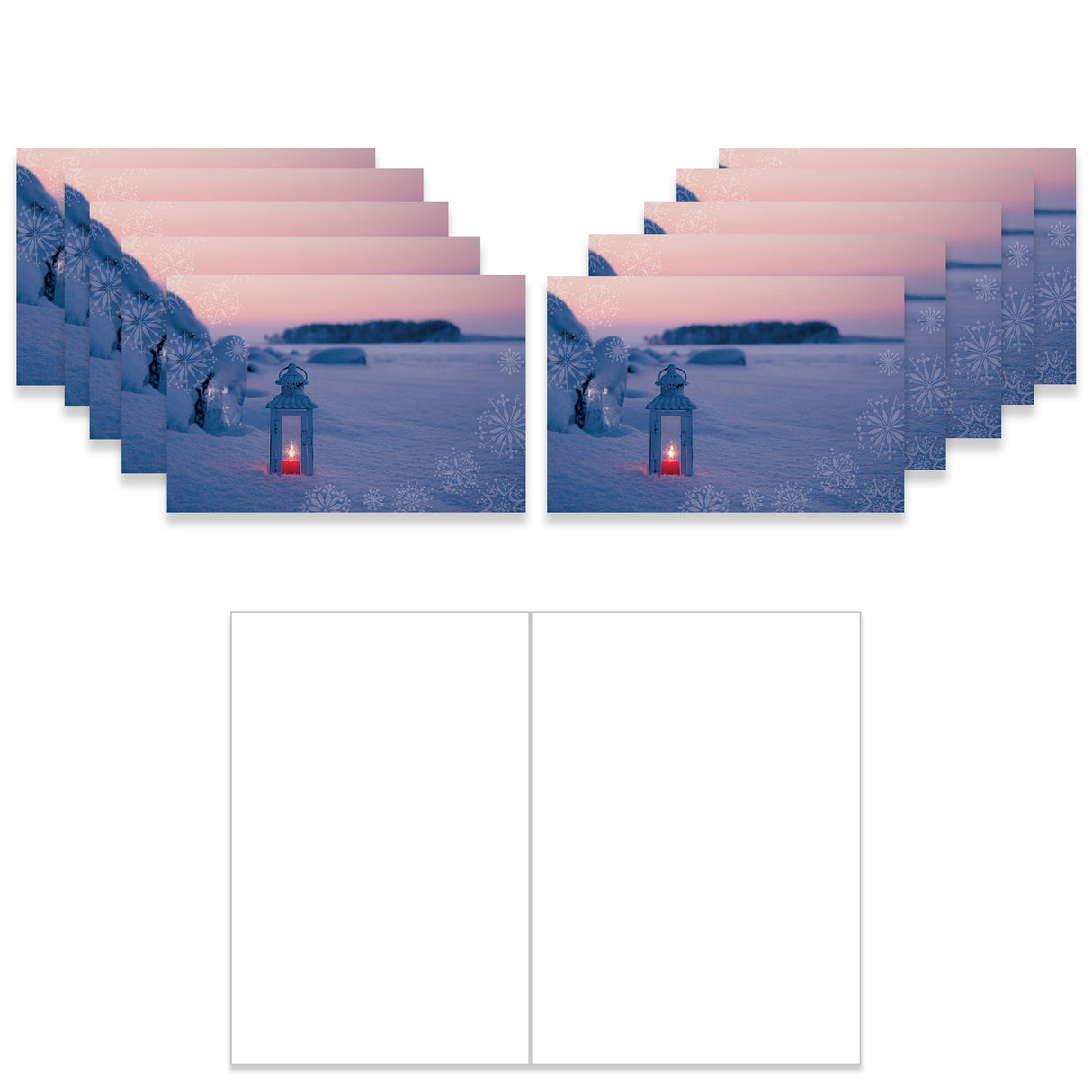 Julkort Lyktan i snön 10 st, utan text
