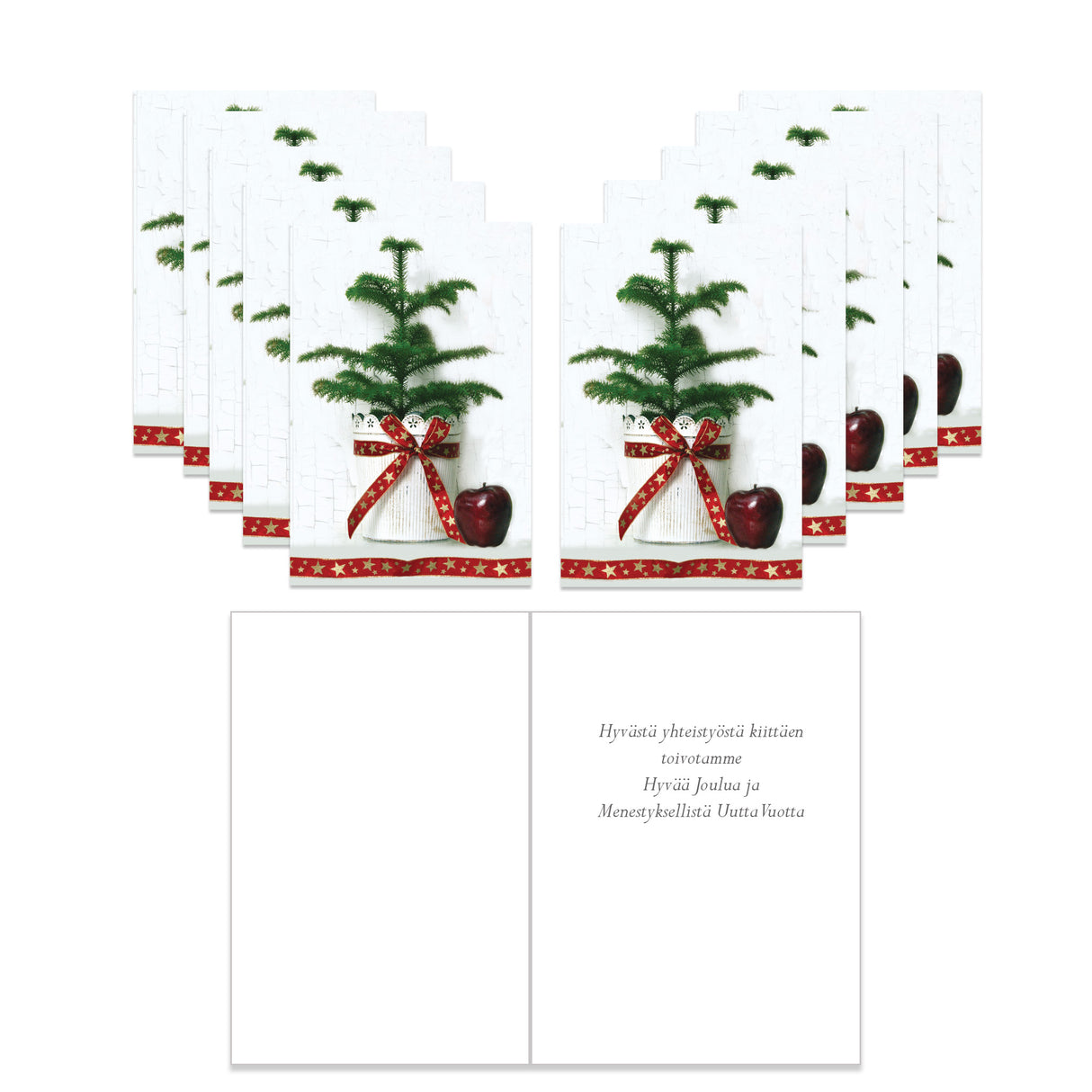 Julkort Rumsgran, 10 st text på finska