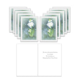 Julkort Vit hyacint, 10 st affärstext på finska