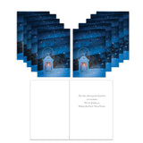 Julkort Blå stund, 10 st affärstext på finska