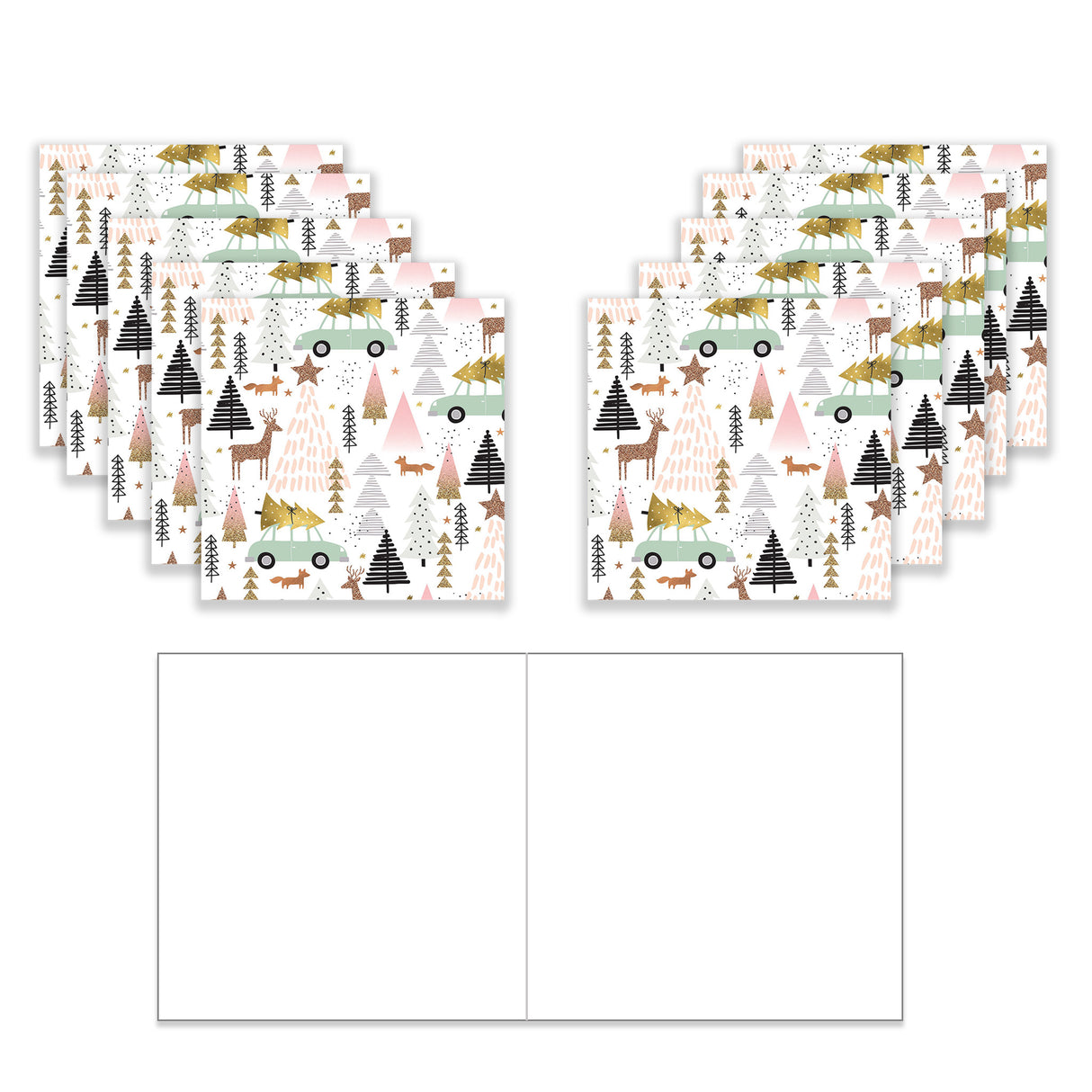 Julkort Guldgranar 10 st, utan text