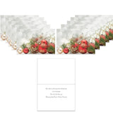 Joulukorttinippu 10 kpl Joulupallot yritystekstillä