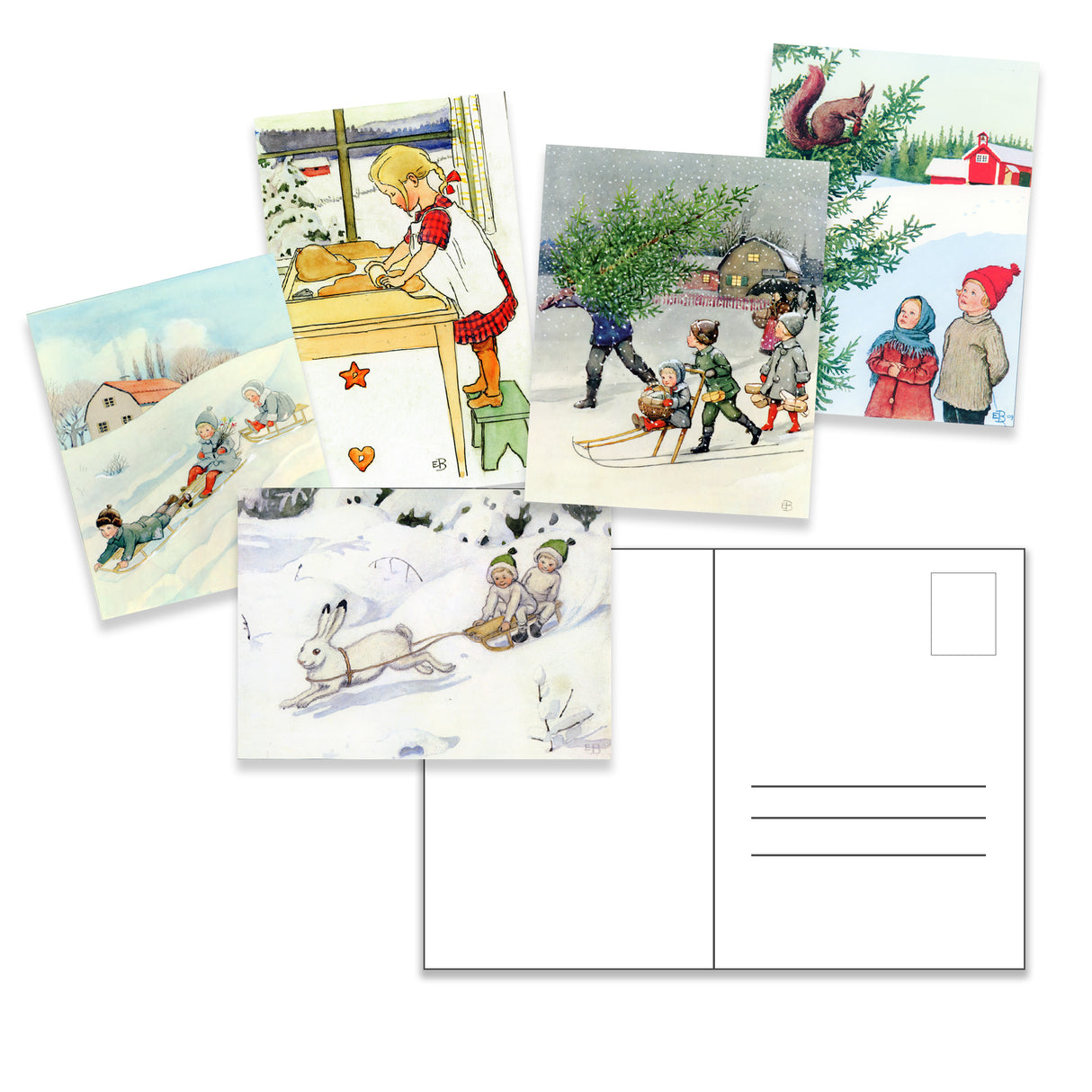 Korttipakkaus Vanhanajan joulu, SV Elsa Beskow