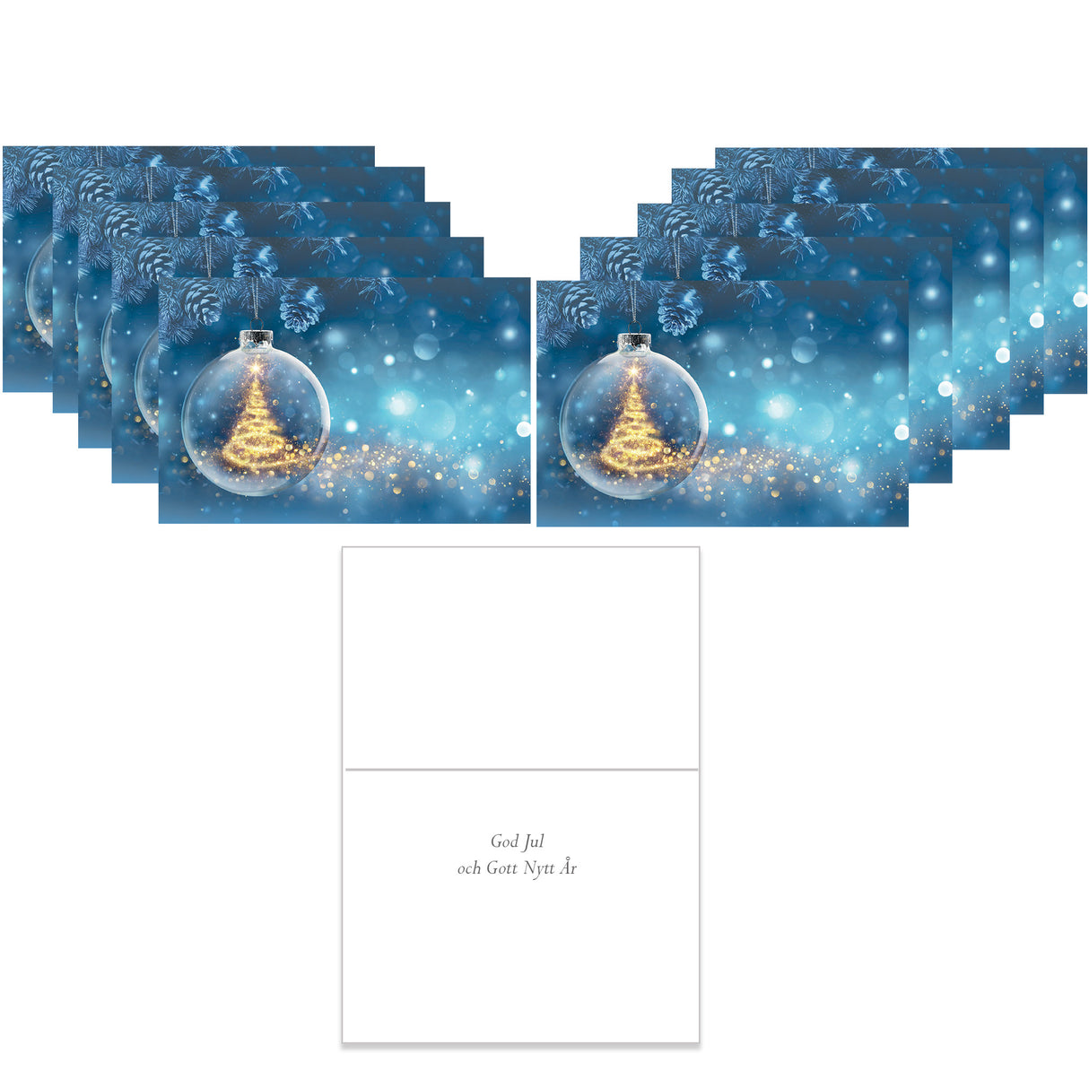 Joulukorttinippu 10 kpl Joulun taikaa, God Jul och Gott Nytt År
