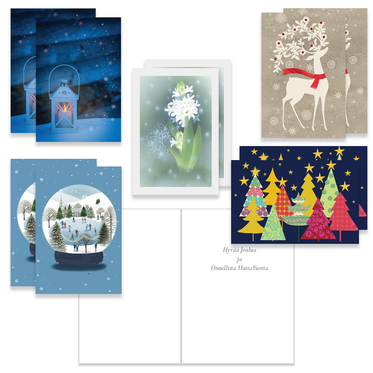 Joulukorttilajitelma 1, 10 kpl Hyvää Joulua