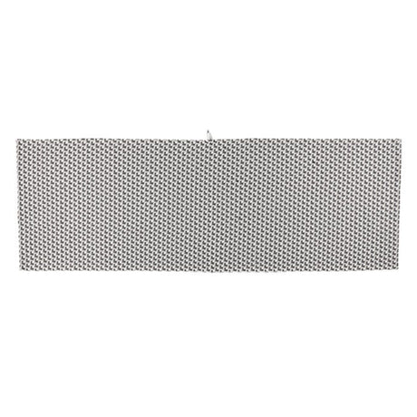 Laudeliinassa kudottu harmaavalkoinen graafinen kuvio