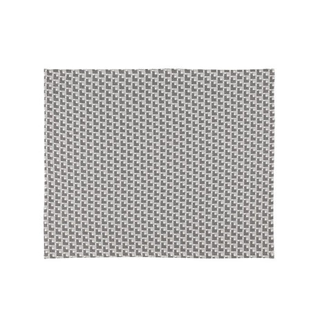 Pefletissä kudottu harmaavalkoinen graafinen kuvio.