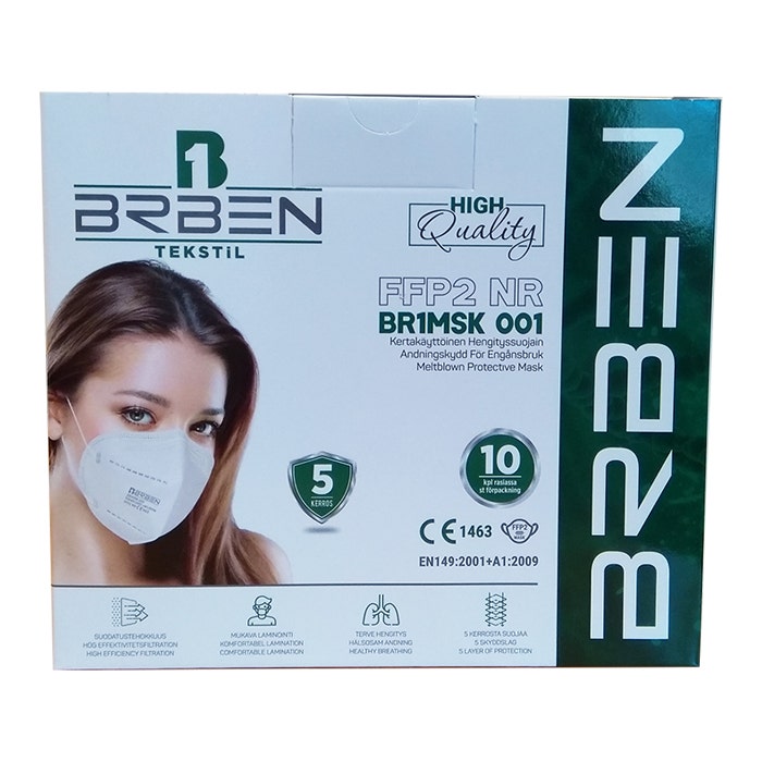 Ffp2-maski 10 kpl