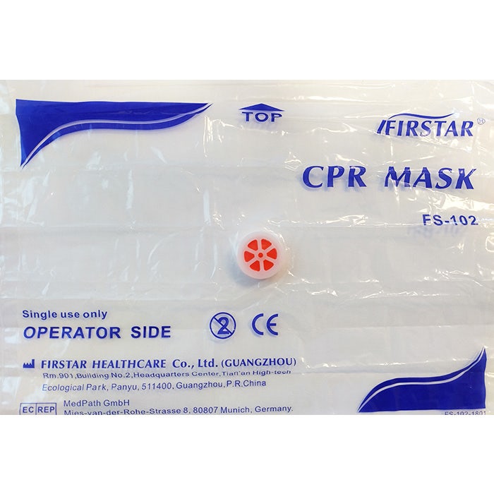 Elvytyssuoja laitetaan elvytettävän kasvoille.