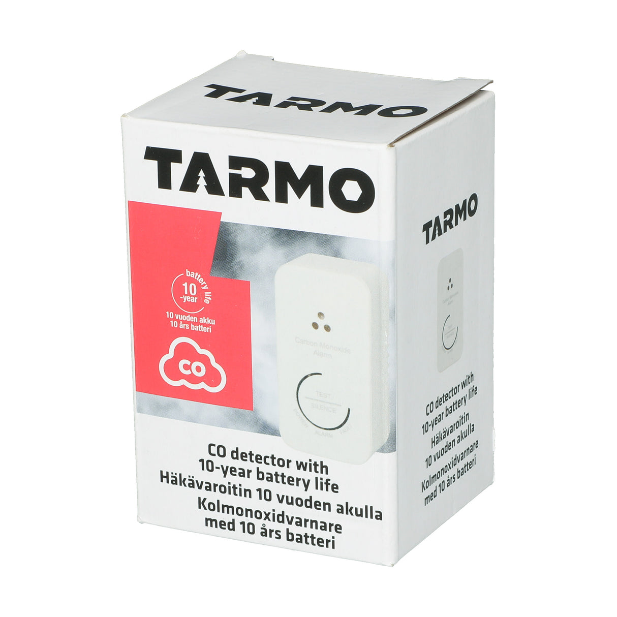 Kolmonoxidalarm med 10 års batteri