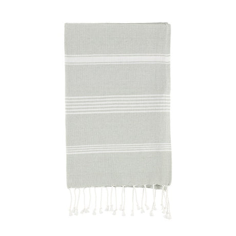 Vihreä-valkoinen hamam käsipyyhe