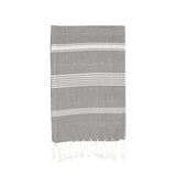 Harmaa-valkoinen puuvillapyyhe