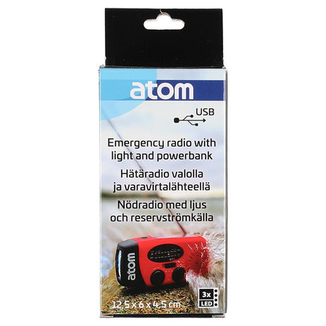 Hätäradio valolla ja varavirtalähteellä