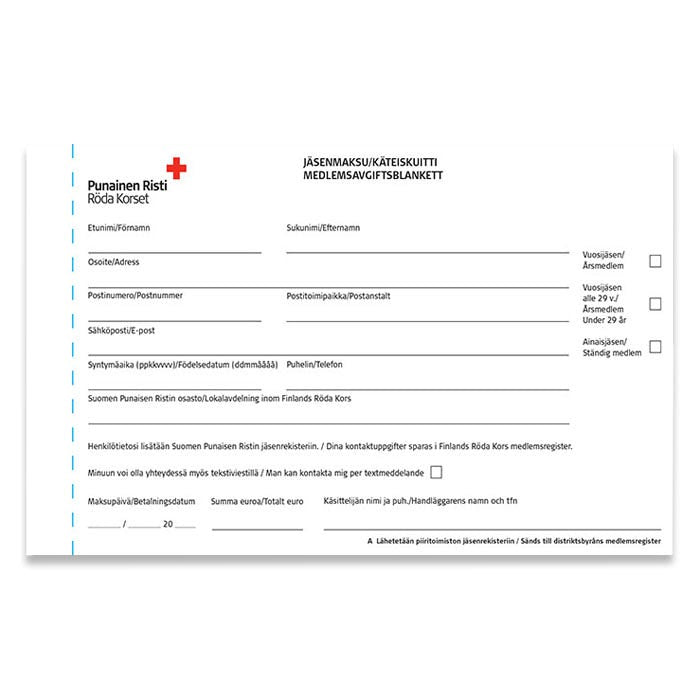 Jäsenhankinnan kuittivihko