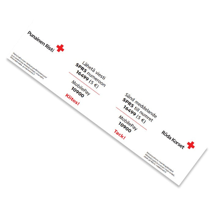 Lupatarra muovilippaaseen