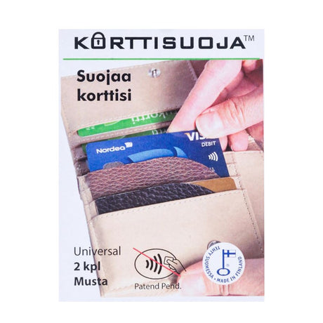 Kotimainen korttisuoja suojaa maksukorttisi lompakossa luvattomalta kortin lukemiselta.