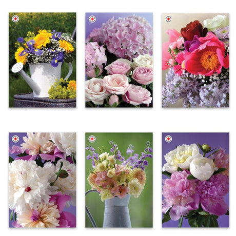 Korttipakkaus Kukkakimppuja, 6 korttia