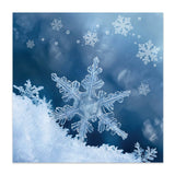 Kortin kuvassa lumihiutaleita