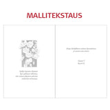 Tekstattu adressi harmailla samettikansilla