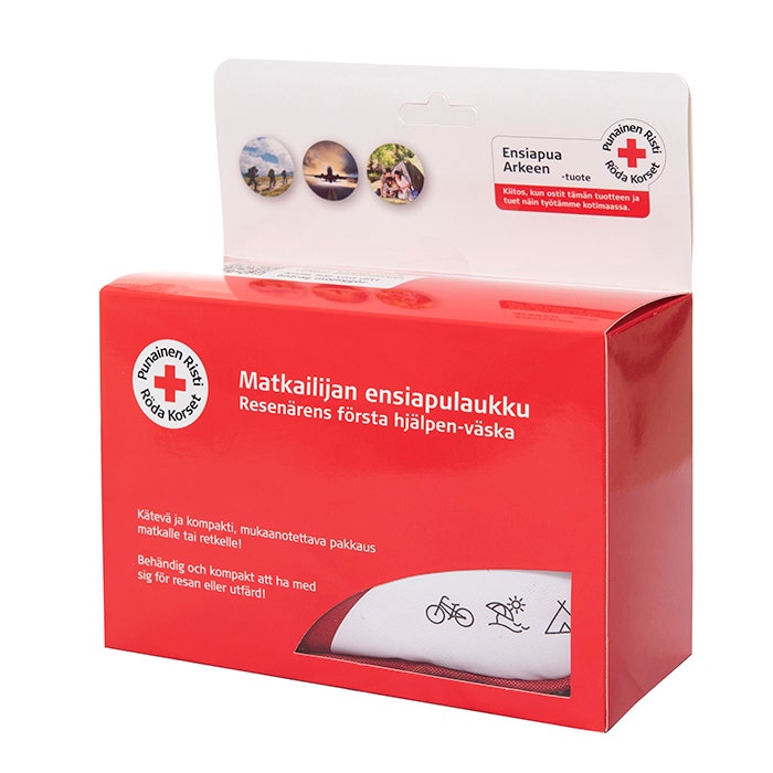 Matkailijan ensiapulaukun myyntipakkaus