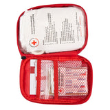 Matkailijan ensiapulaukku avattuna