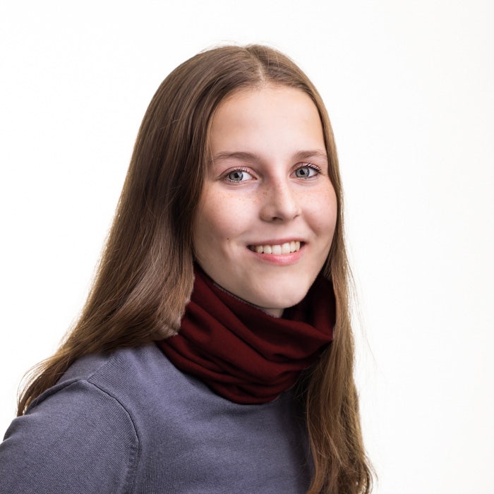 Viininpunainen merinovillainen tuubihuivi