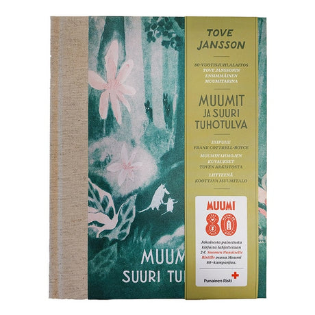 Kirja Muumit ja suuri tuhotulva 80-vuotisjuhlalaitos