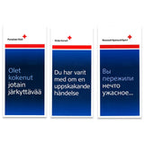 Painettu henkisen tuen esite Olet kokenut jotain järkyttävää