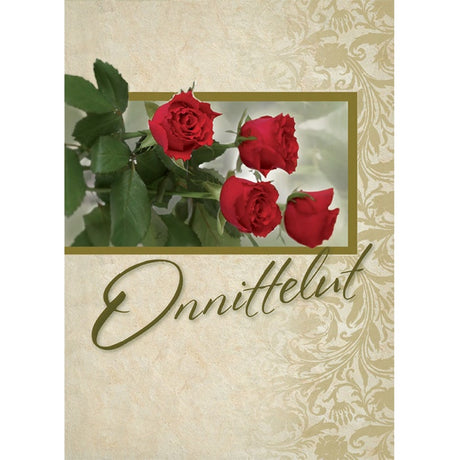 Kannessa on teksti Onnittelut