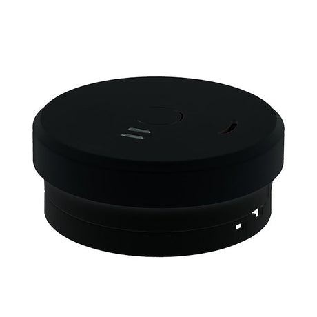 Musta optinen palovaroitin on tyylikäs kodin turvaväline