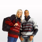 Periaatteet-villapaita mustavalkoinen